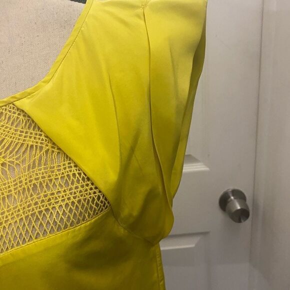 Tibi 100% silk yellow top, S - Picture 3 of 8